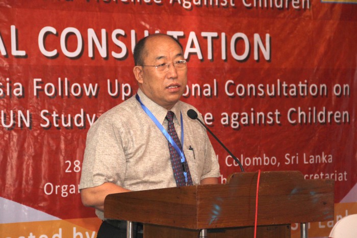 Dr. Rinchen Chophel, Director - SAIEVAC during the Technical Consultation