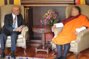 Mark Pierce RD Plan and Chief Advisor Interim Government Bhutan during the official Call on